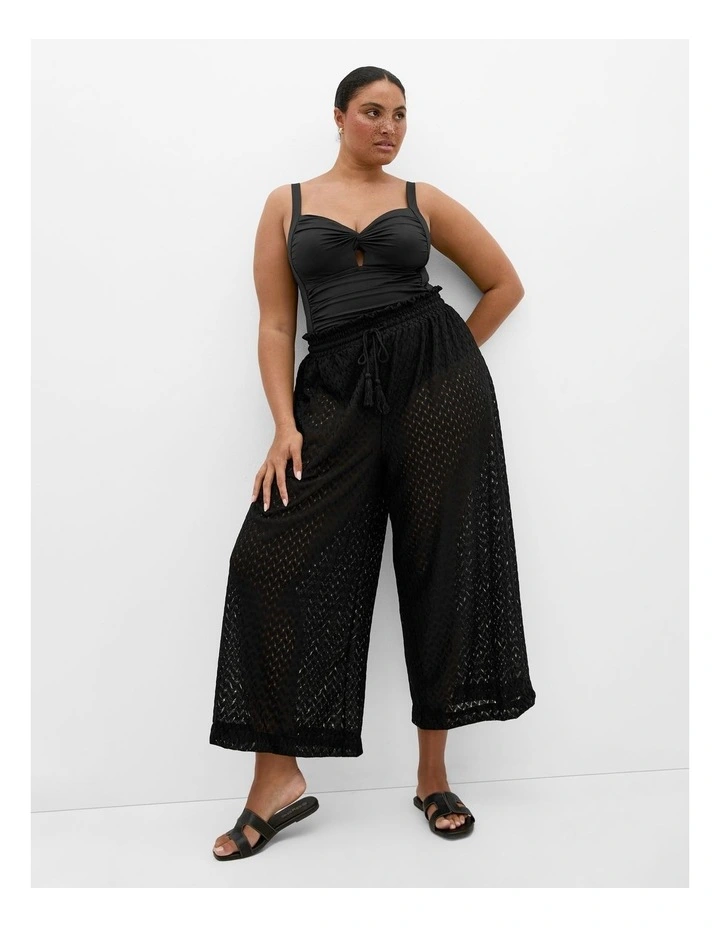 Andros Jacquard Knit Pant in Black image 1