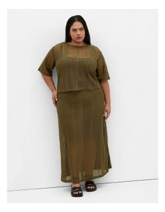 Crochet Lover Top in Khaki