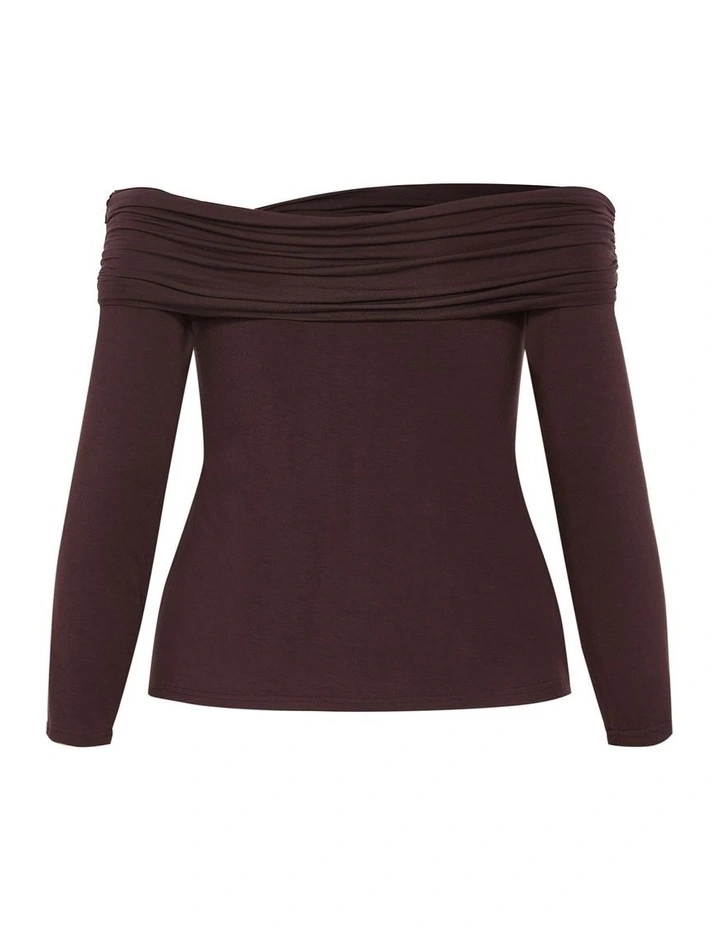 Buckle Detail Top in Chocolate image 4