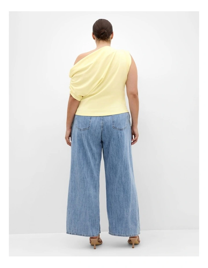 Imani Off Shoulder Top in Lemon Drop image 2