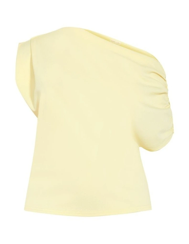 Imani Off Shoulder Top in Lemon Drop image 3