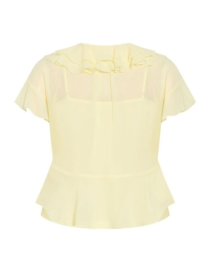 Lush Frill Top in Lemon image 3
