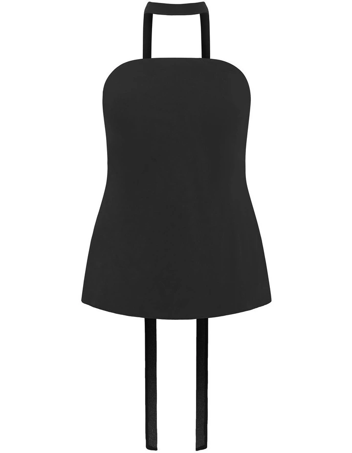 Soiree Neck Tie Detail Top in Black image 3