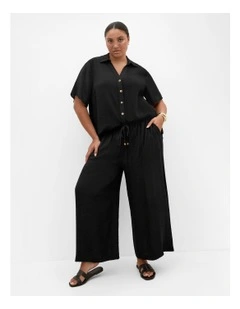 Poolside Short Sleeve Shirt in Black