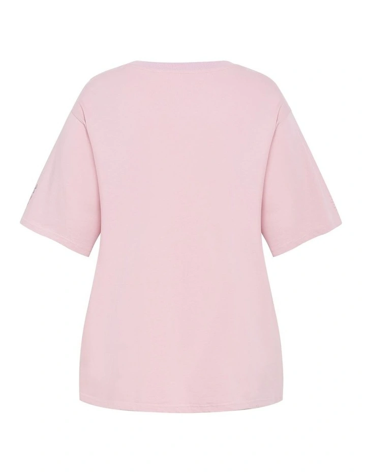 Western Soul Tee in Pink image 4