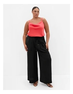 Cowl Neck Satin Cami in Watermelon