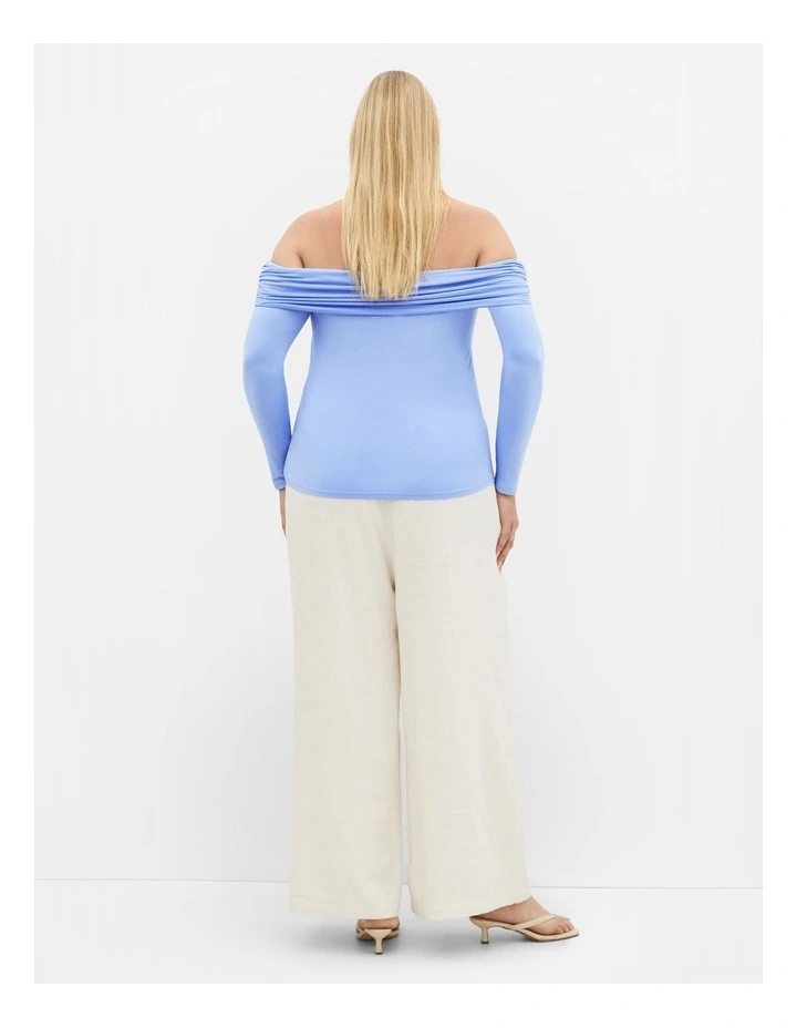 Buckle Detail Top in Sky Blue image 2