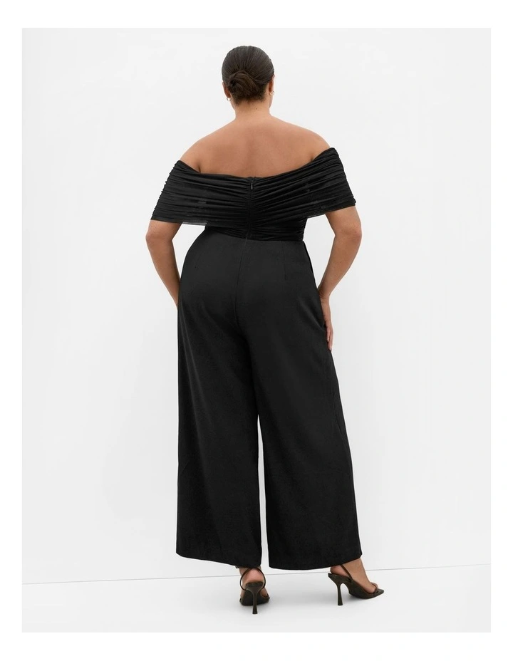 Lana Off Shoulder Jumpsuit in Black image 2