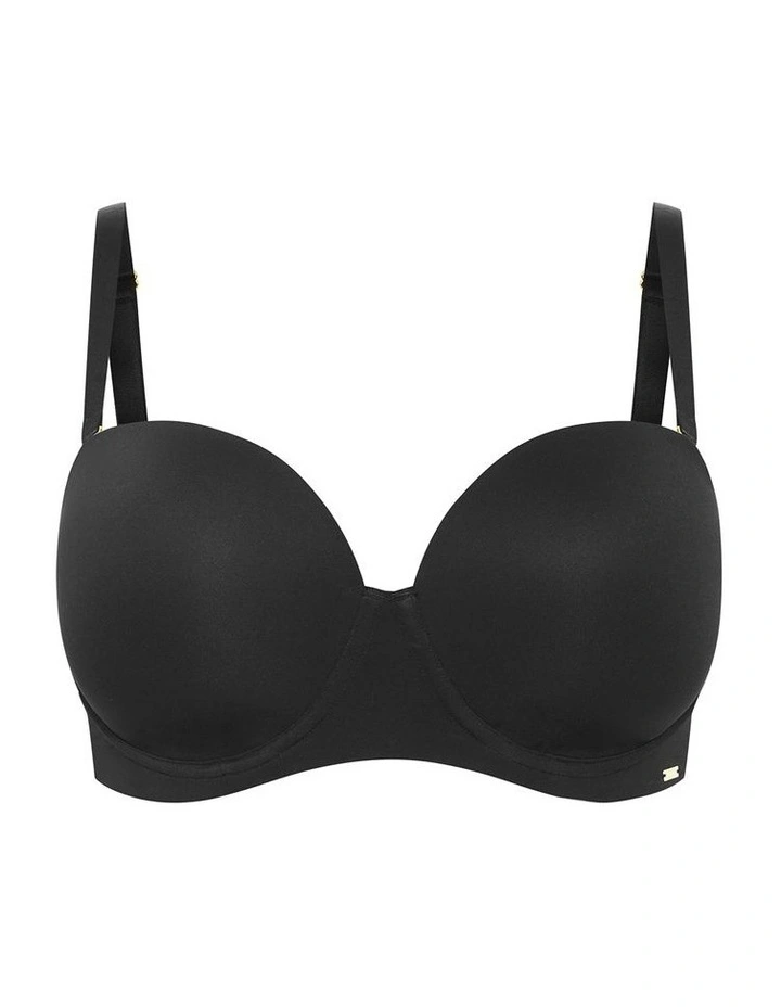 Luxe Microfibre Strapless Bra in Black image 1