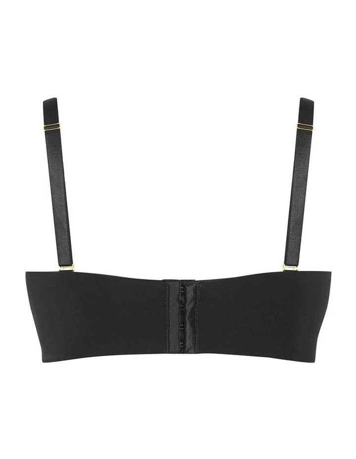 Luxe Microfibre Strapless Bra in Black image 2