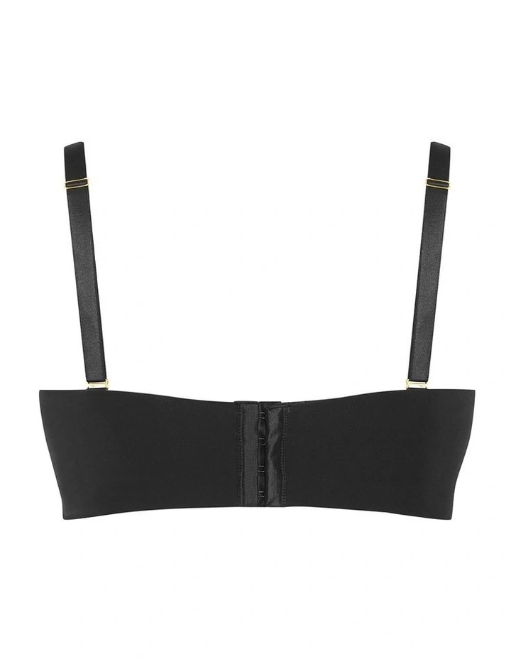 Luxe Microfibre Strapless Bra in Black image 4