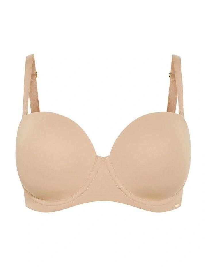 Luxe Microfibre Strapless Bra in Cafe image 1