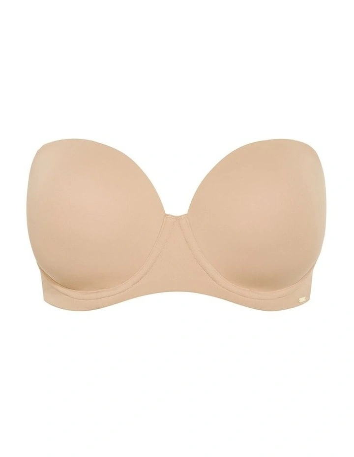 Luxe Microfibre Strapless Bra in Cafe image 3