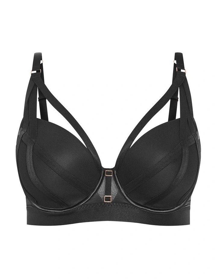 Onyx Longline Contour Bra in Black image 3