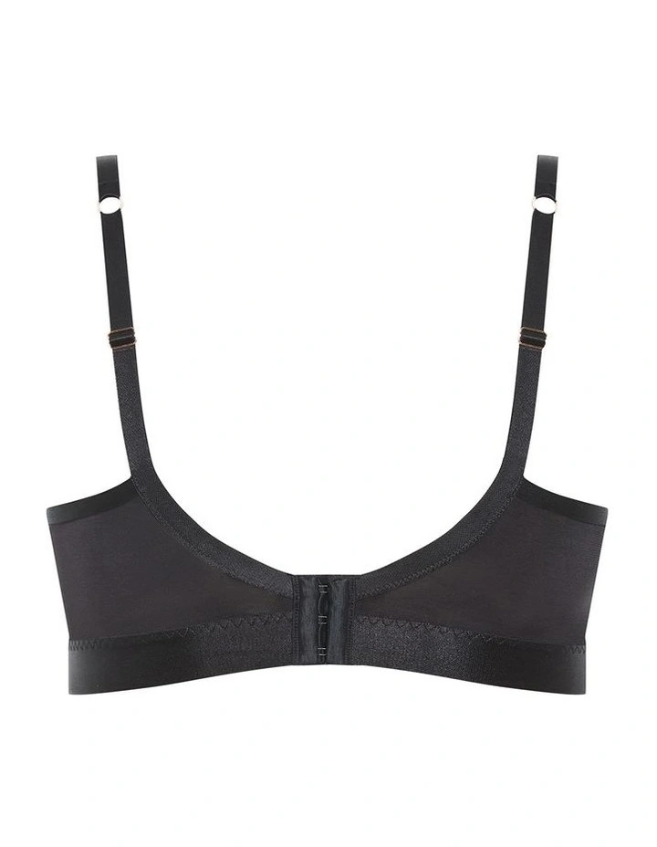 Onyx Longline Contour Bra in Black image 4