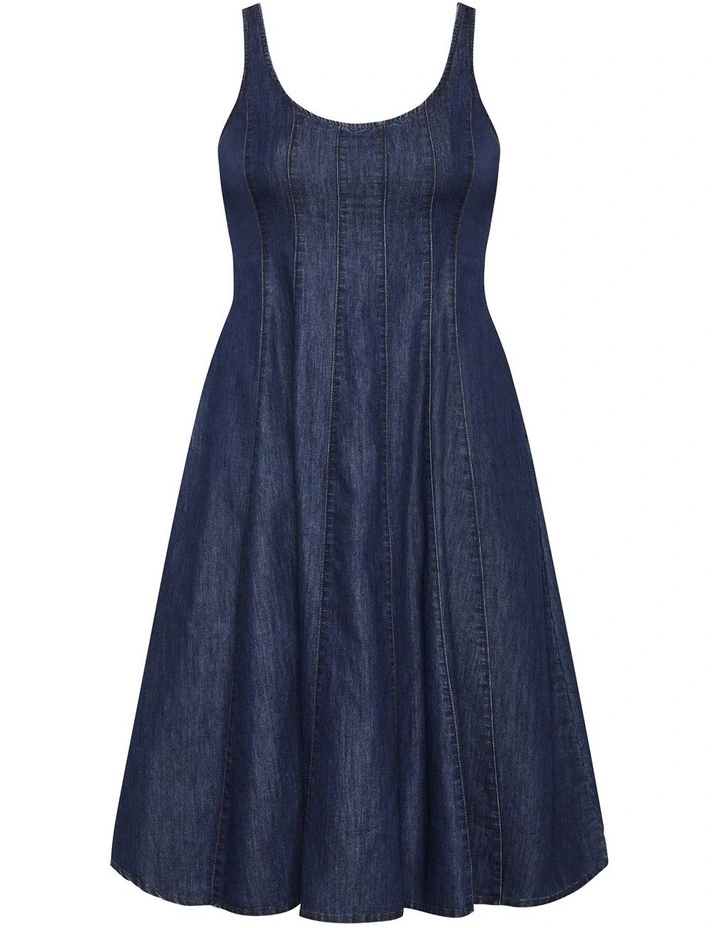 Plus Size Lula Denim Dress in dark wash image 3