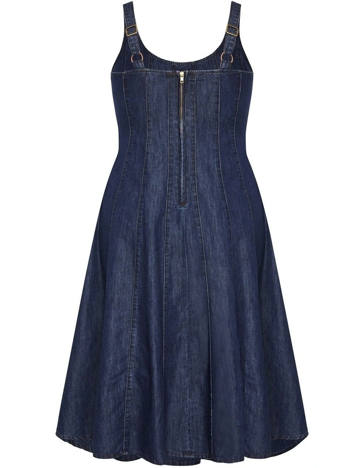 Plus Size Lula Denim Dress in dark wash image 4