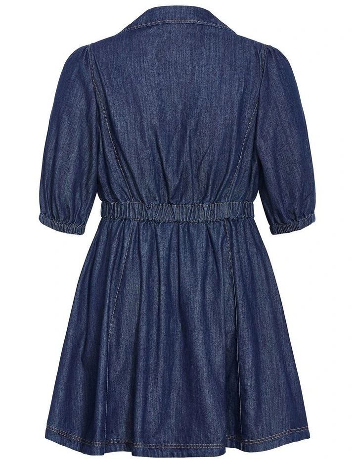 Plus Size Lexie Denim Mini Dress in dark wash image 4