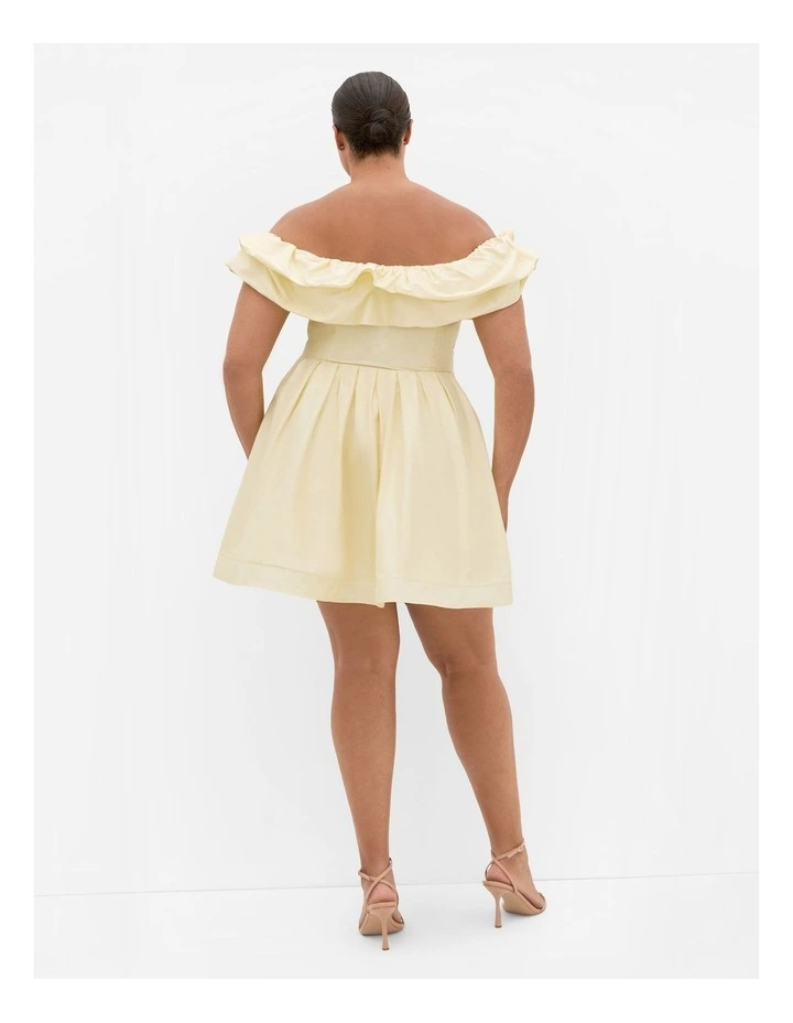 Plus Size Mayah Mini Dress in lemon image 2