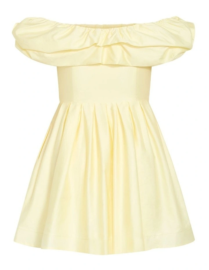 Plus Size Mayah Mini Dress in lemon image 4