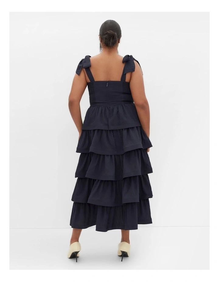Elina Tier Maxi Dress in Navy image 2