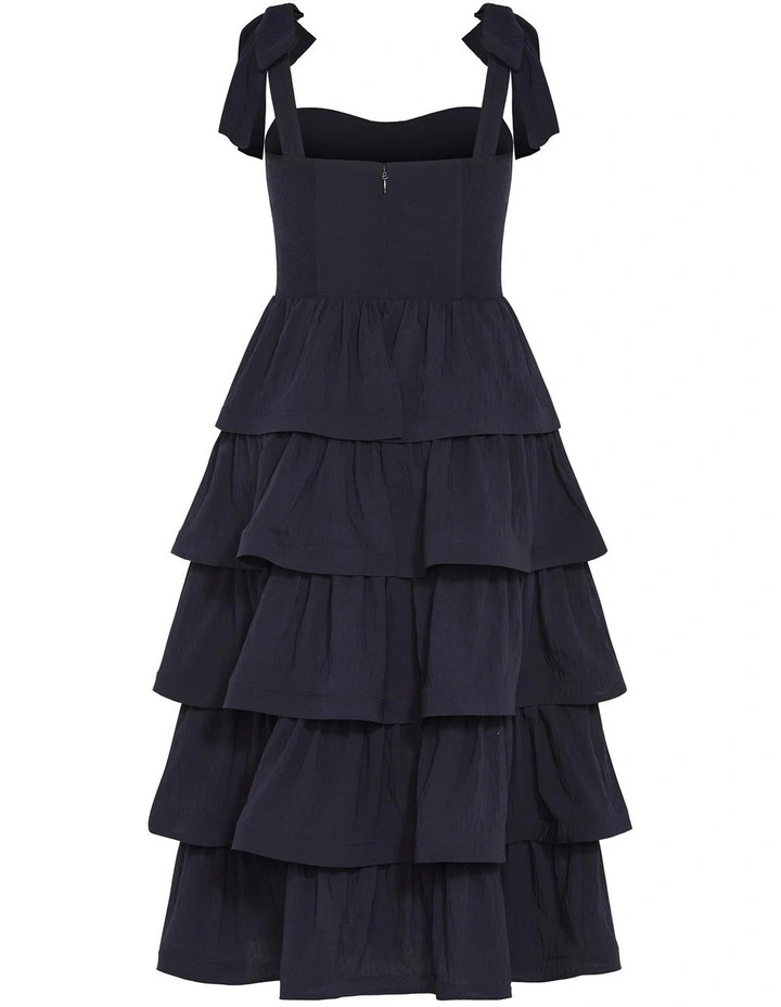 Elina Tier Maxi Dress in Navy image 4