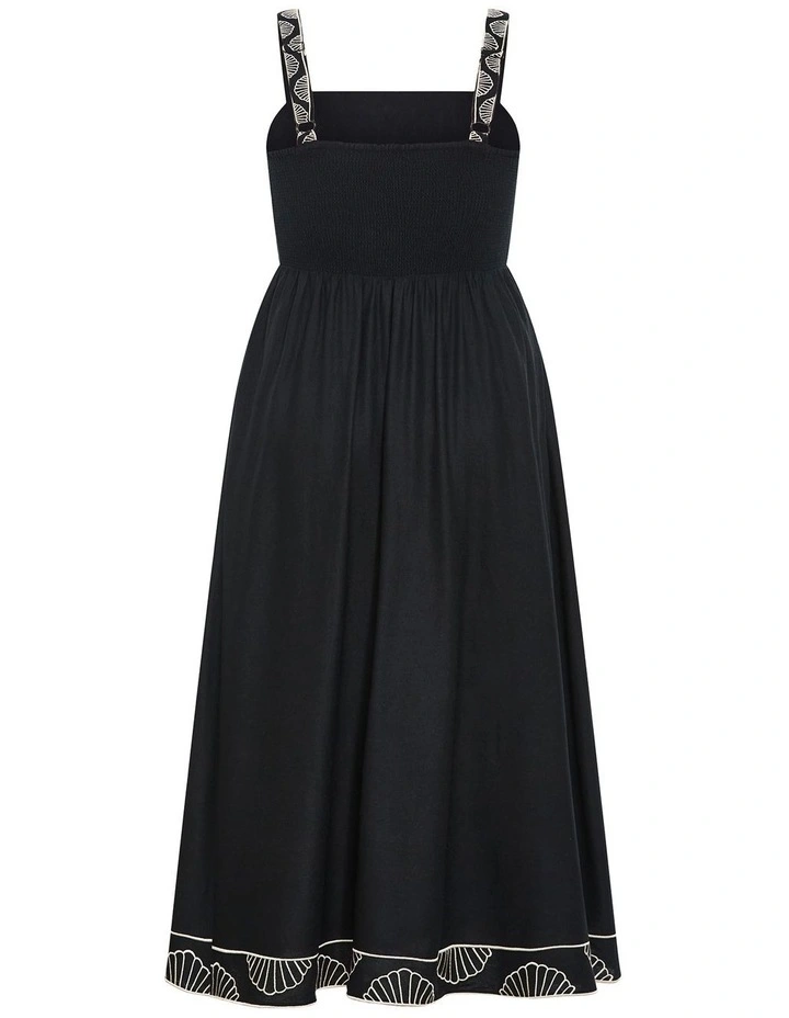 Bianca Border Detail Maxi Dress in Black image 4