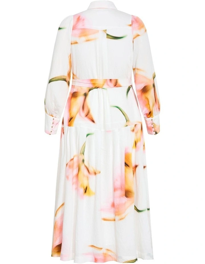 Haze Bloom Print Maxi Dress in Ivory image 4