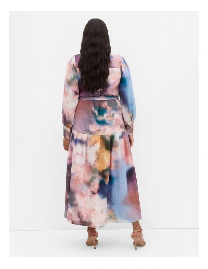Haze Bloom Print Maxi Dress in Light Pink image 2