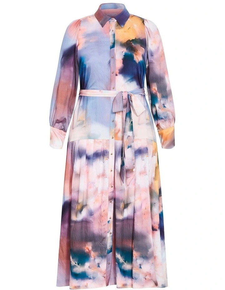 Haze Bloom Print Maxi Dress in Light Pink image 3