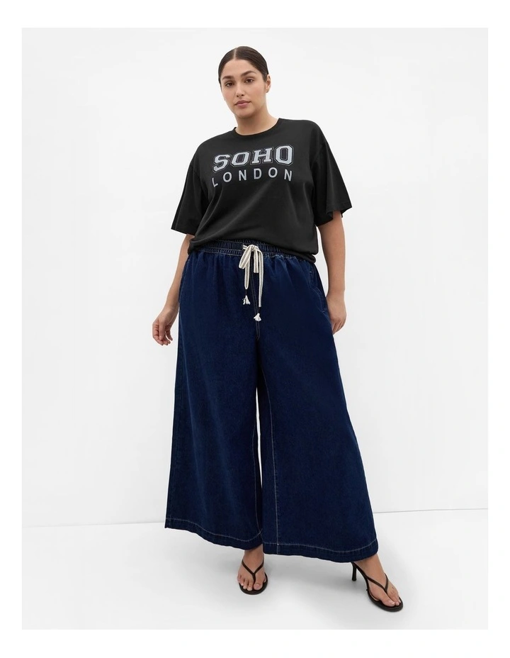 Plus Size Soho Cotton Tee in black image 1