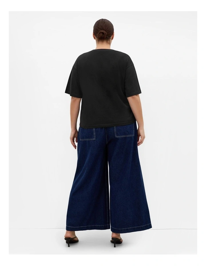 Plus Size Soho Cotton Tee in black image 2