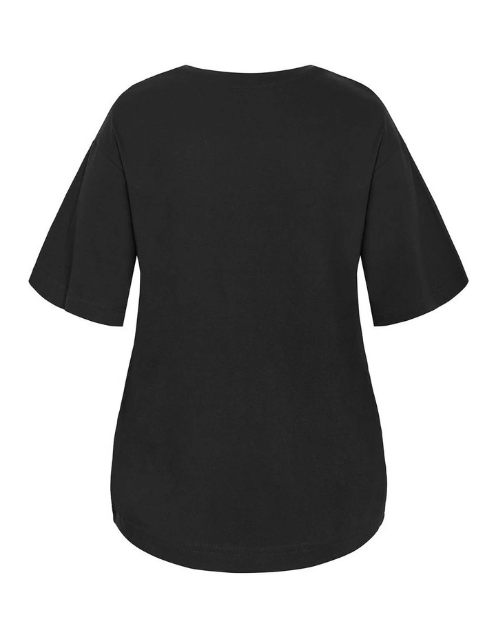 Plus Size Soho Cotton Tee in black image 4