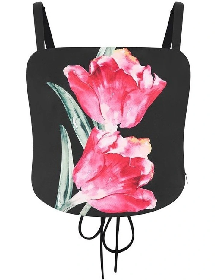 Sherie Placement Top in Black image 3