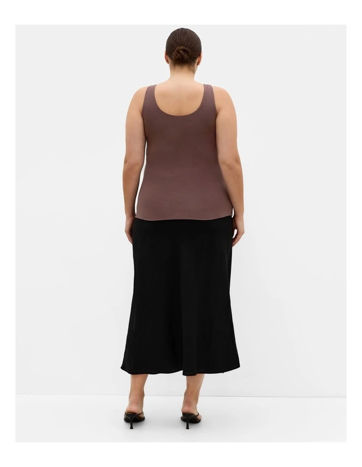 Plus Size Amelia Tank in chocolate image 2