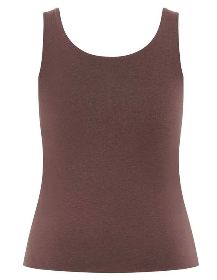 Plus Size Amelia Tank in chocolate image 4