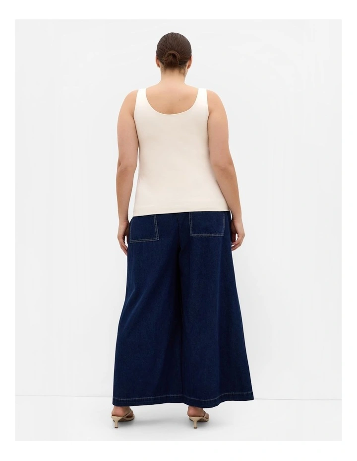 Plus Size Amelia Tank in creme image 2