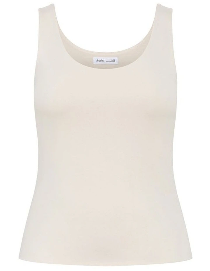 Plus Size Amelia Tank in creme image 3