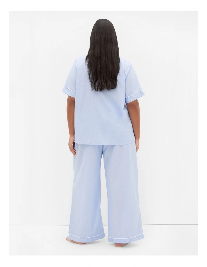 Stripe Cotton Pyjama Pant in Sky Blue image 2