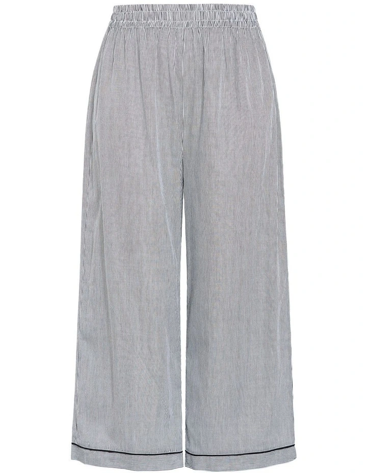 Stripe Cotton Pyjama Pant in Charcoal image 1