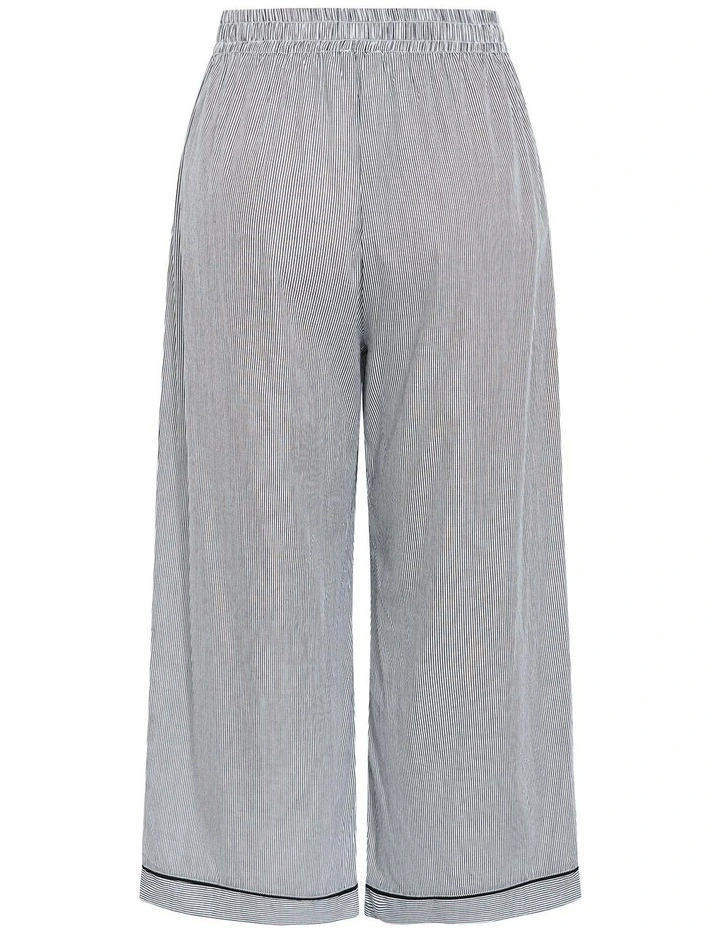 Stripe Cotton Pyjama Pant in Charcoal image 4