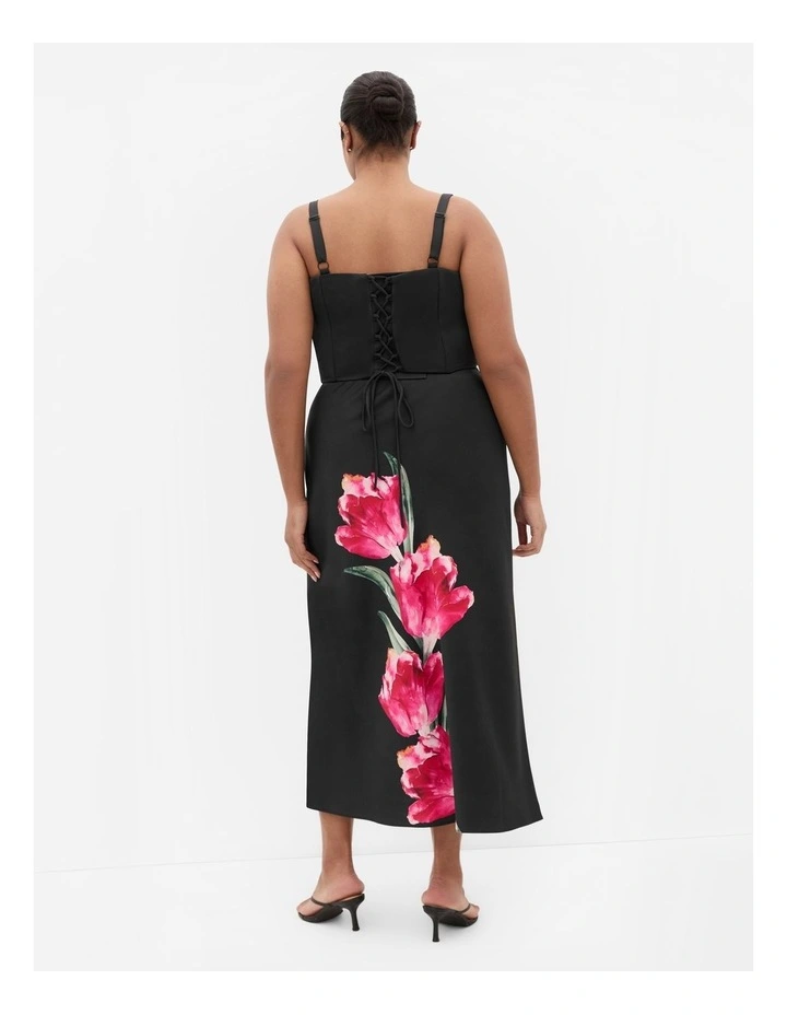 Sherie Placement Skirt in Black image 2