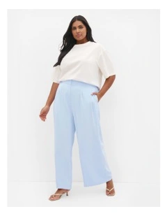 Holly Wide Leg Pant in Sky Blue