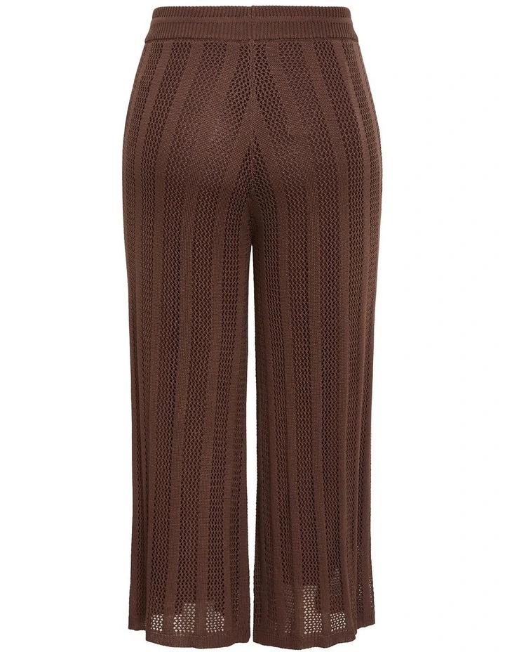 Crochet Wide Leg Pant in Chocolate image 4