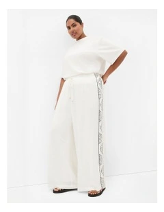 Bianca Side Detail Pant in Ivory