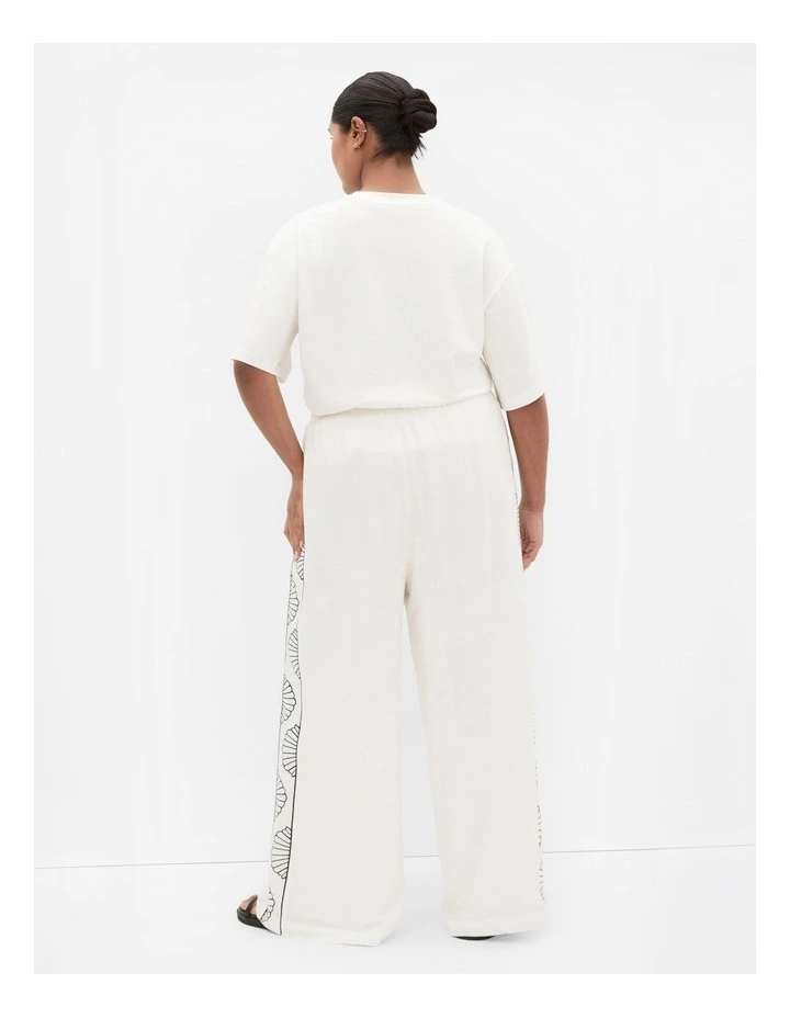 Bianca Side Detail Pant in Ivory image 2