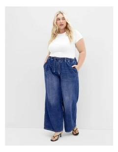 Jorja Wide Leg Jean in Mid Wash