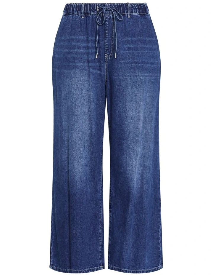 Plus Size Jorja Wide Leg Jean in mid wash image 3