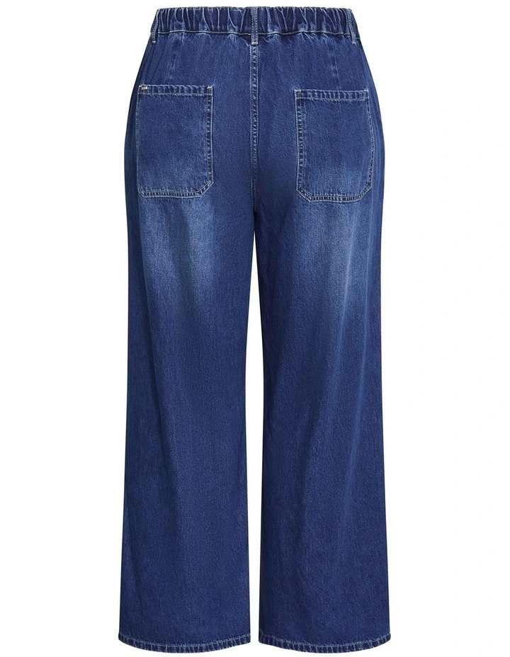 Plus Size Jorja Wide Leg Jean in mid wash image 4