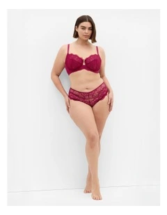 Allure Ouvert Cheeky Panty in Red Plum